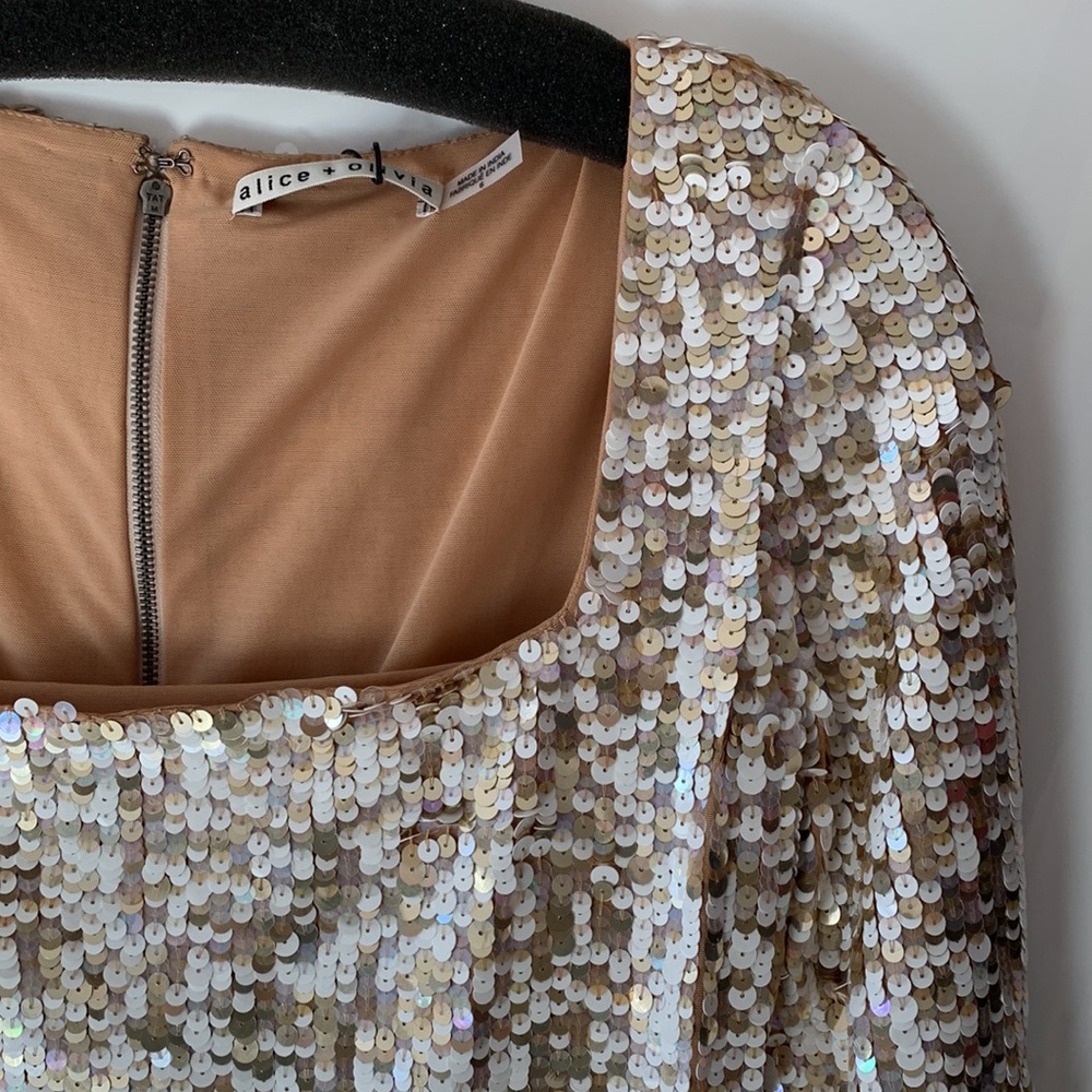 Alice and Olivia Sequenced Mini Dress